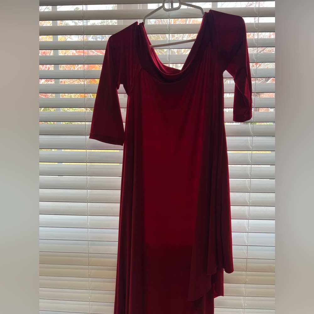 Asymmetrical red tunic/dress
